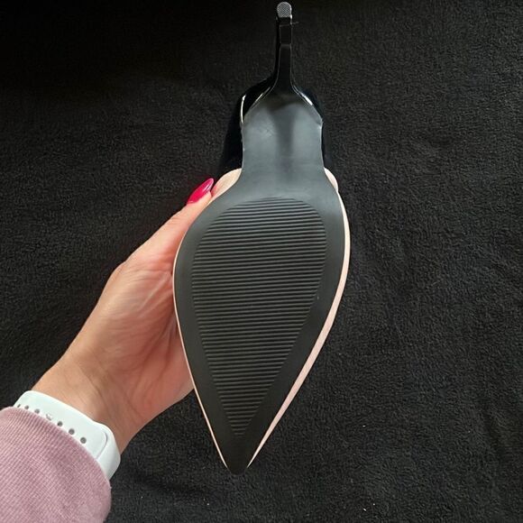 Jennifer Lopez Women's Pink Black Pointed Toe Patent Leather Heel Pumps - Picture 13 of 16